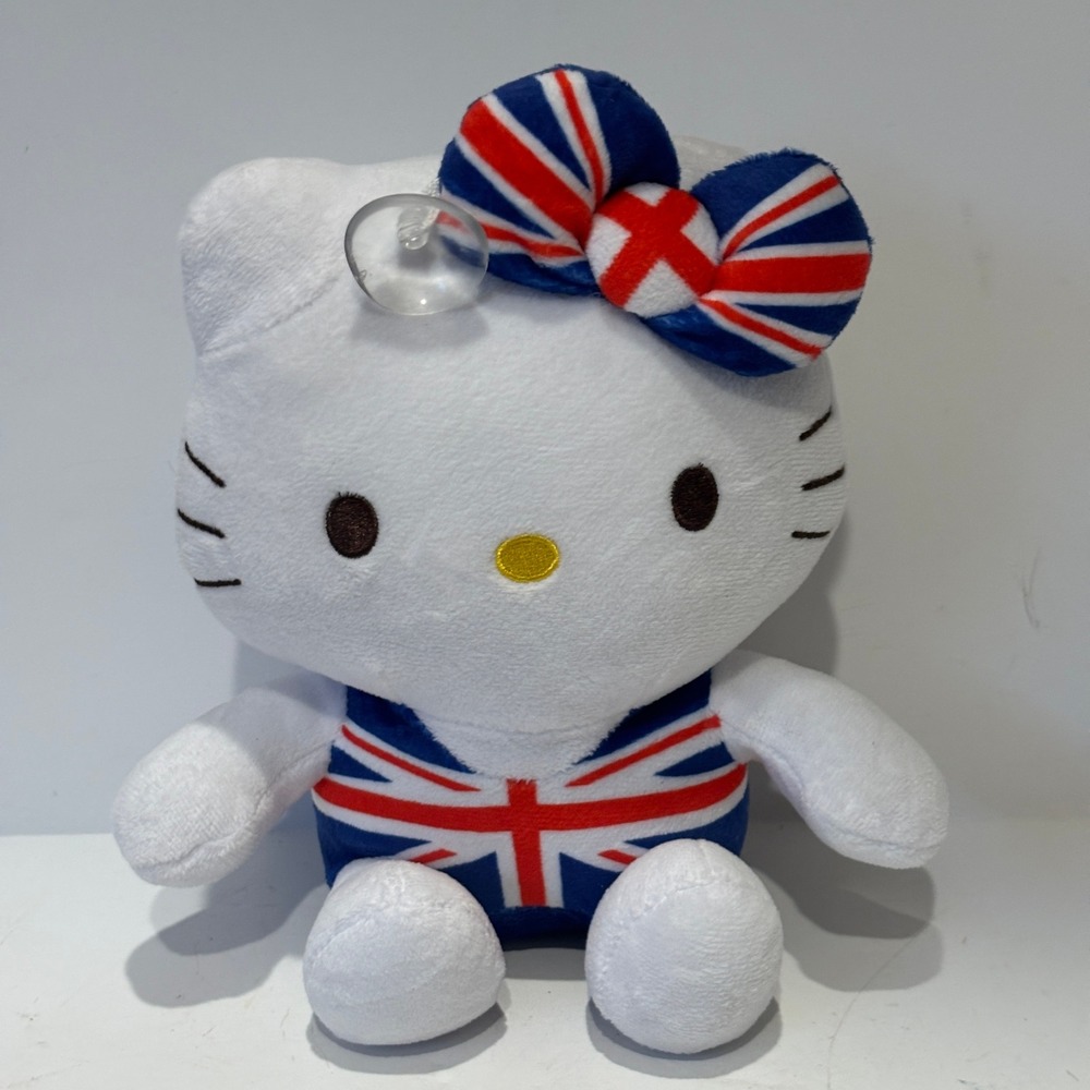 Sanrio Hello Kitty Plush Union Jack British Flag London Souvenir Suction Cup
